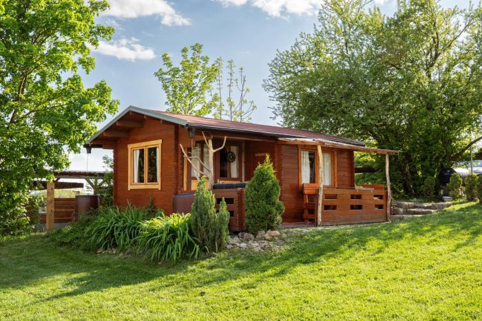 Cozy wood hut on the farm