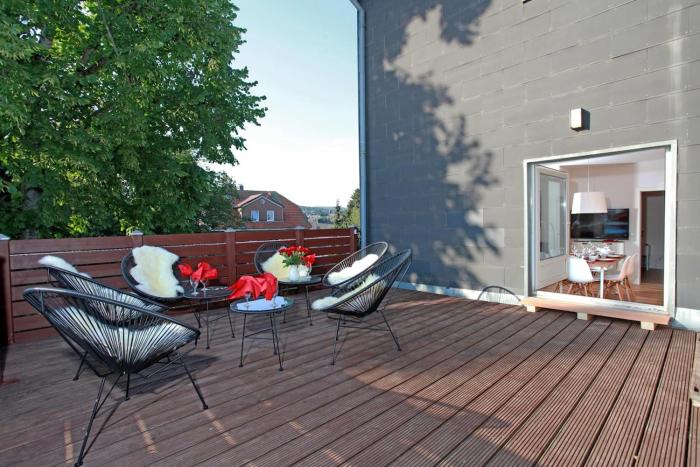 Ferienwohnung Großes Schützenchalet mit 25 qm Dachterrasse
