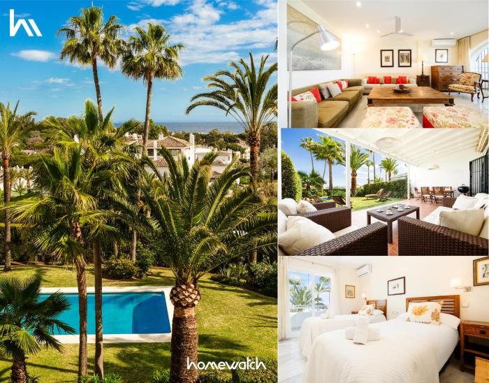 2 storey townhouse with large terrace garden, BBQ and close to the beach, in Elviria, Marbella