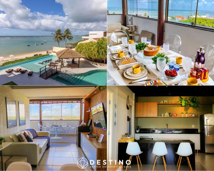 Cobertura Beira-Mar, Vista para o Mar, Barra Bali! | Luxo | 3 Quartos | Destino BSM 402