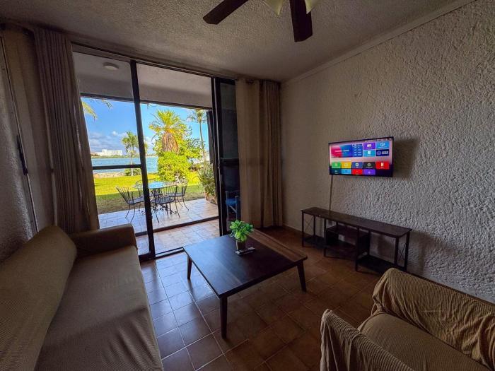 Enjoy a garden with a lake and panoramic view