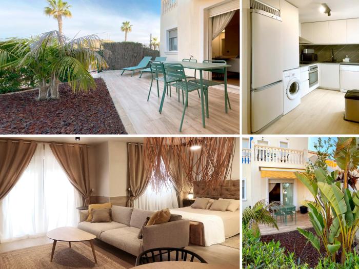 Apartamento TorreMar Natura Urbanización Naturista, Piscina Climatizada, Bajo con Jardín, Parking