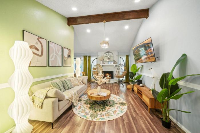Enjoy Games at Designer 3BR w Fenced Backyard