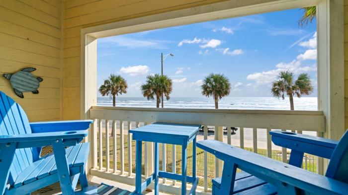 Ocean View Condo w resort amenities Located at The Dawn the Best of Galveston 2024 award-winning complex