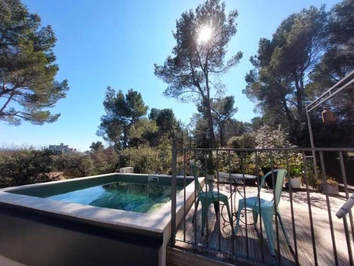 La maison du Barroux avec vue, calme et piscine