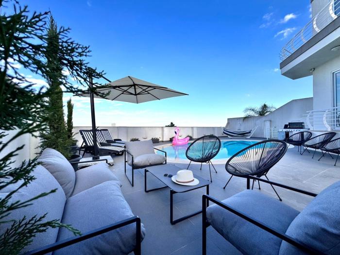 St Julians Hillside villa with Pool