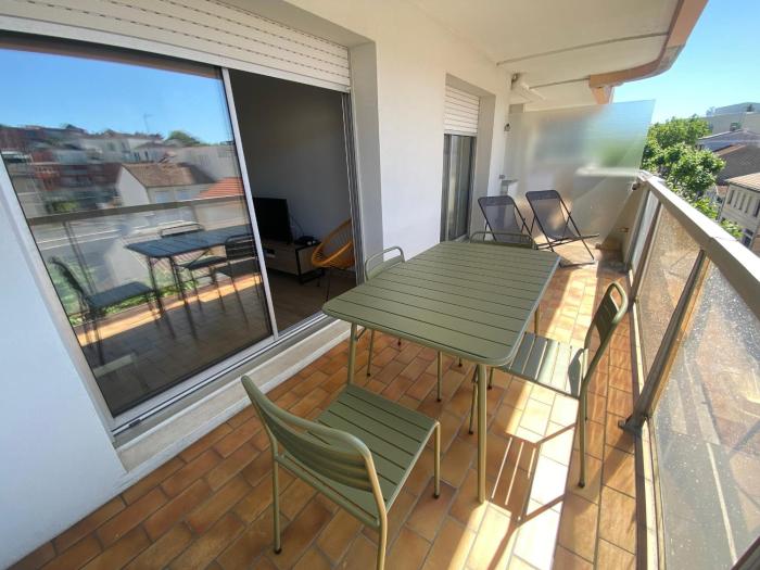 Appartement T2 avec terrasse, WiFi et parking au centre-ville dArcachon - FR-1-374-188