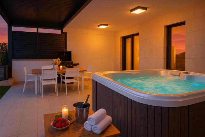 Luxury Apartment Mona with Garden & Jacuzzi in Zadar, Borik