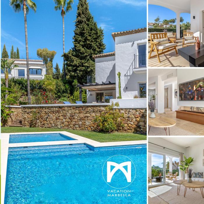 VACATION MARBELLA I Villa Birkin, Heated Pool, Andalusian Style, GYM, Cine, Golf Valley, 6 min Puerto Banus