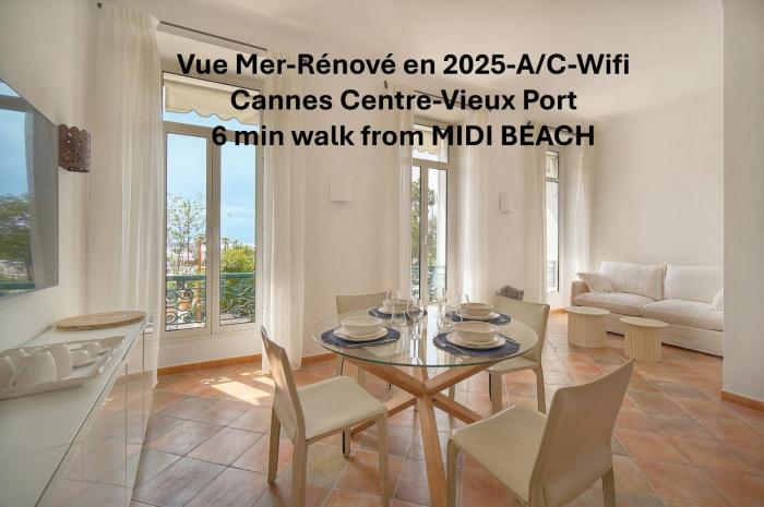 Elégant 2 pièces vue MER, FELIX FAURE- COEUR DE CANNES A1B271