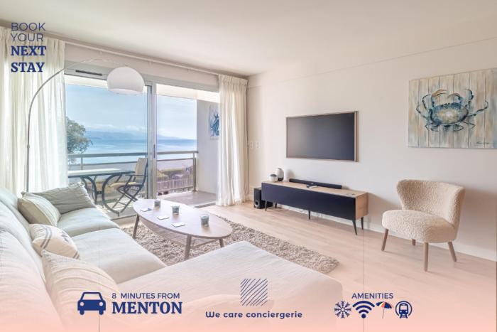 magnificent 2-room apartment sea view Roquebrune