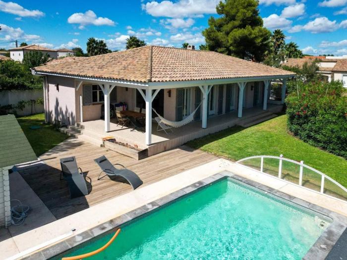 Villa spacieuse 6 pers, piscine privée et WiFi proche mer - FR-1-607-218