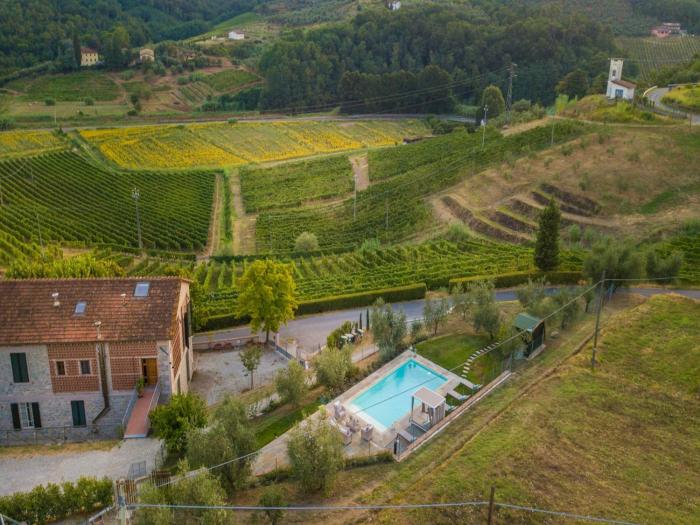 Villa in Lucca with Winery and Vineyard Views