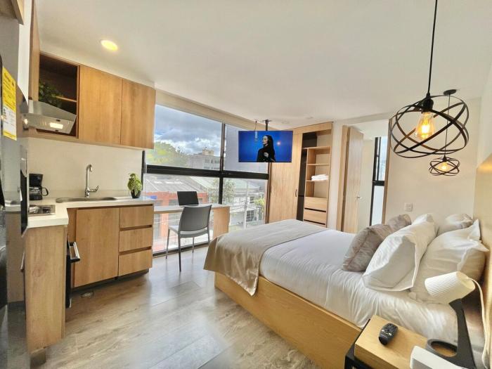 Acogedor estudio Gold Andino 350 m Nogal