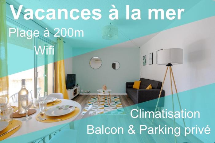 Agréable appartement à 200m de la Plage