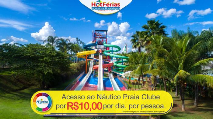 Náutico Flat Caldas Novas, promoção especial no Náutico Praia Clube - HotFérias