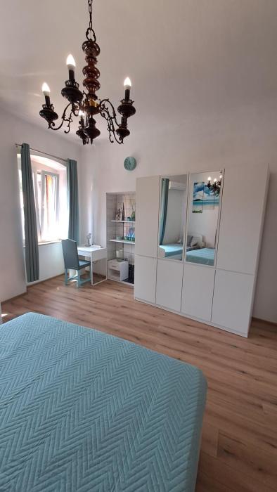 Red blue with private parking and Gray blue apartment