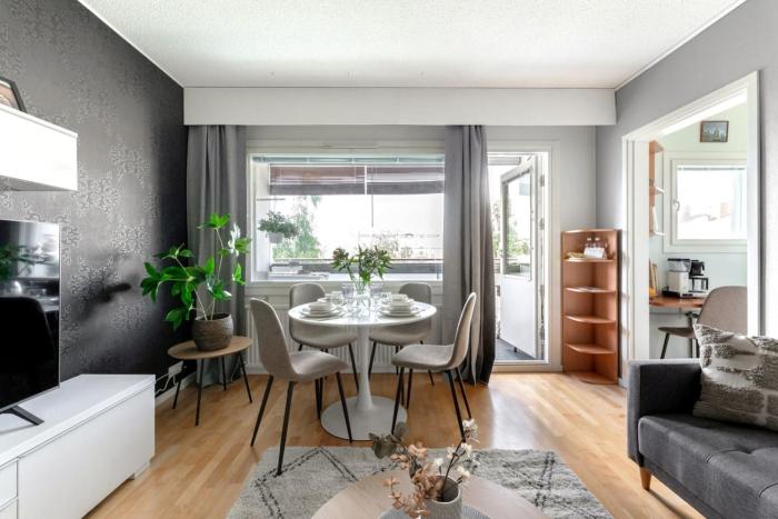 Come in! "Tammela" 1bd Best Location for 5 Guests next to the Tammela soccer stadium!