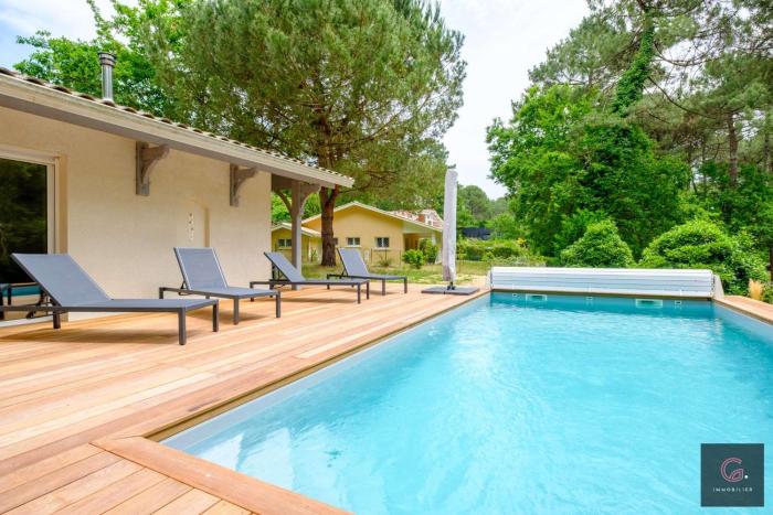 Villa familiale avec piscine chauffée 8 pers Biscarrosse Golf