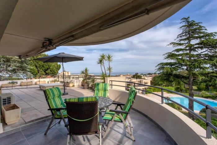 LES ANGES -F2 Appartement, terrasse vue mer, piscine, wifi