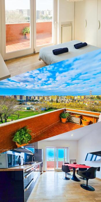 Panoramic Sunset Terrace Attic