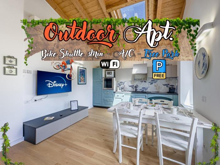 Outdoor Apt - Free Park - Bike Shuttle 3min