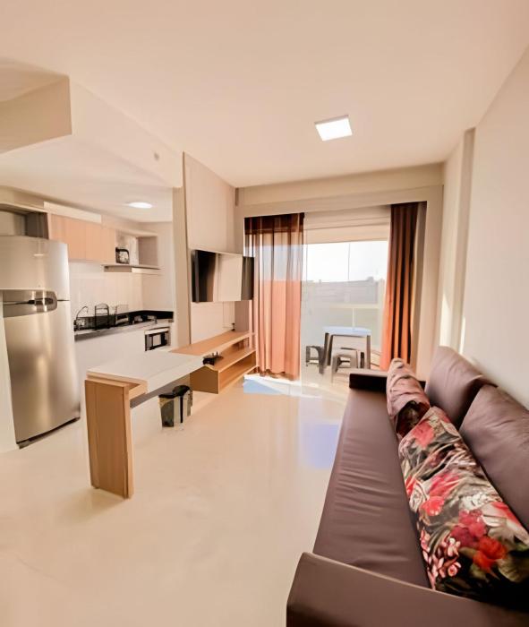 Apartamento Flat com vista das piscinas