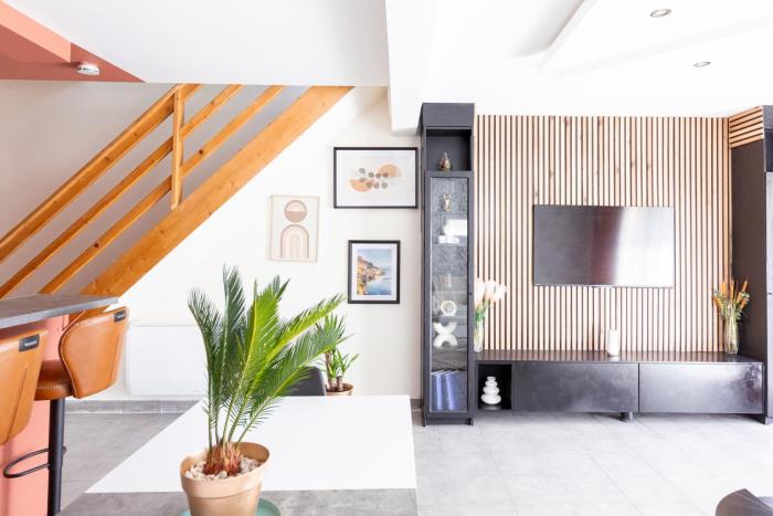 Loft tout confort avec parking et à moins 15 min Caen et des Plages