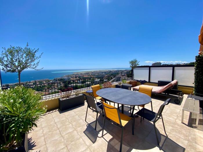 Nice Ouest-Splendide 3p, Roof-Terrace Panoramic Sea View