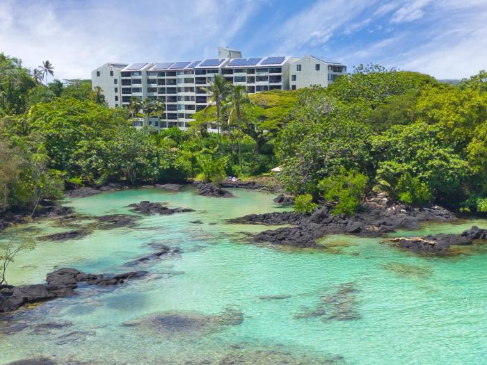 Ocean view Mauna Loa Shores Kai Ekahi #201 next to Carlsmith Beach Park Hilo HI
