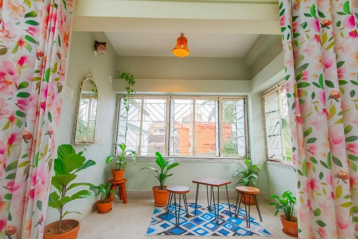 couple friendly room with balcony, kitchen private bath