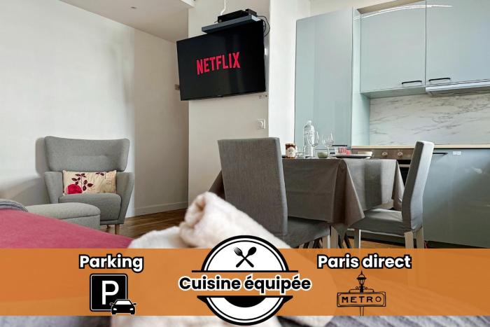 Appartement entier calme - Parking FREE - Proche Paris et château - WIFI HD
