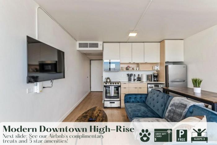 Modern Downtown High Rise Gym Free Pkg