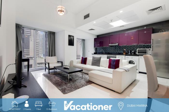 Vacationer Holiday Homes I Charming 1 Bedroom I Colourful Interior l Dubai Marina