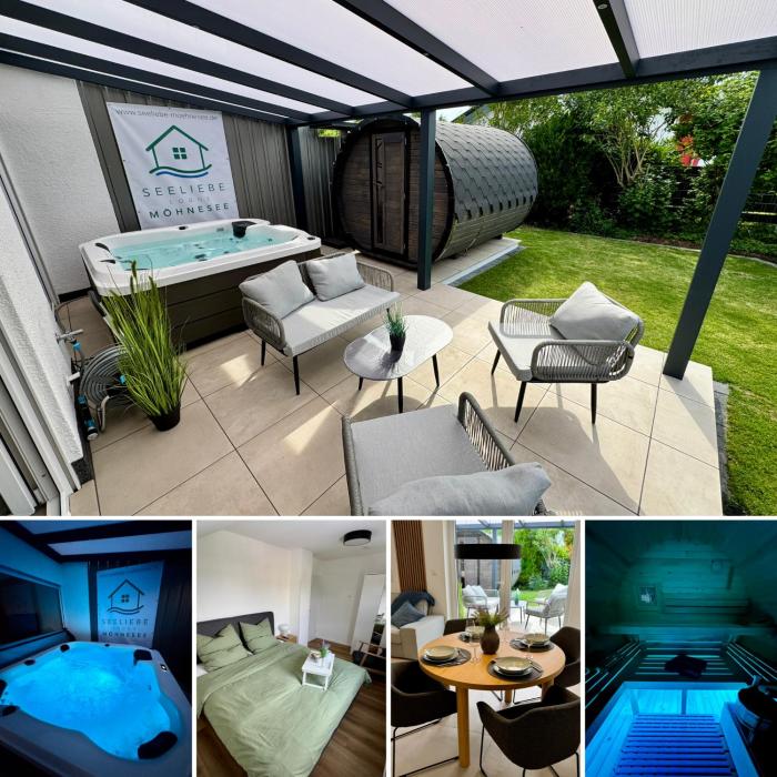 Wellness Lodge, Sauna, Whirlpool nahe dem Möhnesee