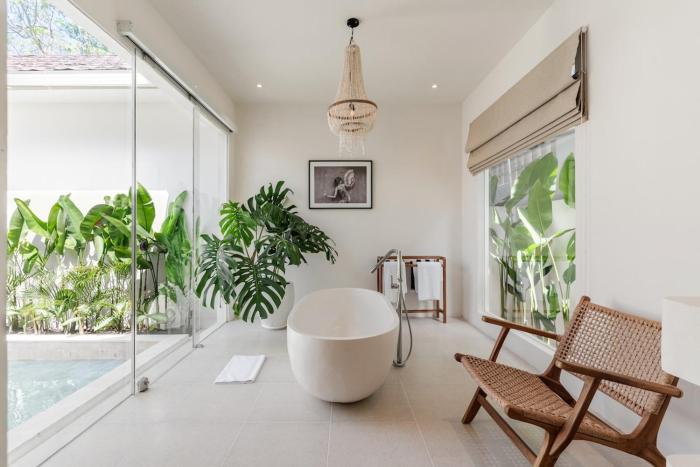 1BR Villa with Private Pool & Stylish Wood Accents