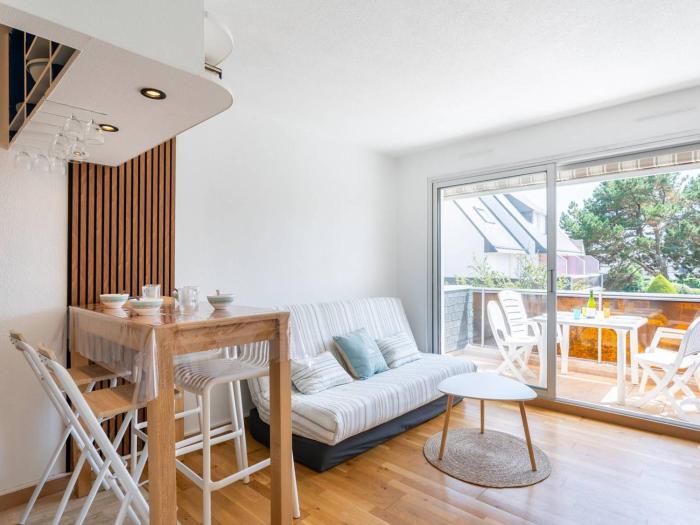 Studio cabine proche plage avec balcon sud, Wifi, et parking - Carnac - FR-1-477-98