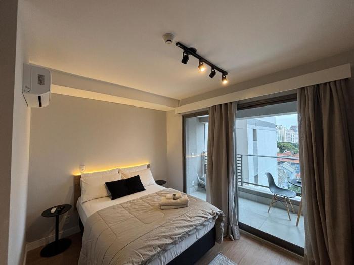 Studio novo e completo a 2min a pé do Allianz Parque