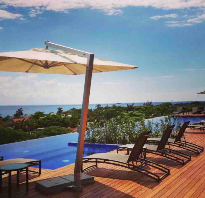 Ocean View Pool in Exclusive Playacar, En-Suite Rooms