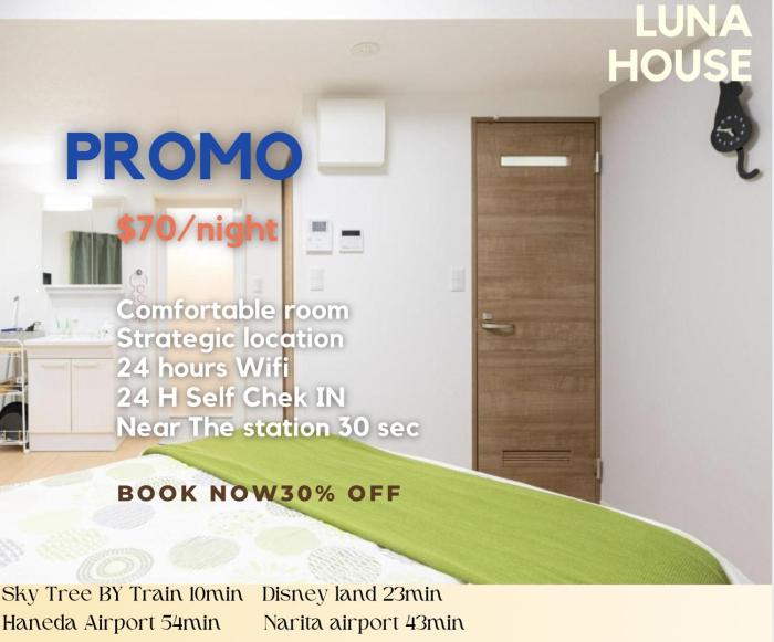 LUNA HOUSE 102 New Open near the station 30 sec