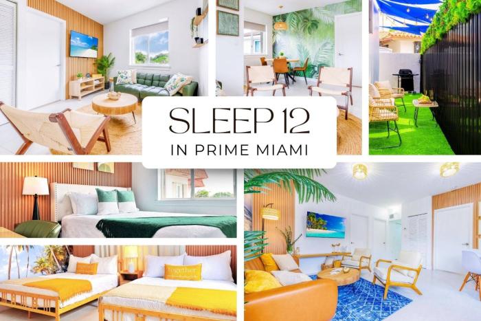 Prime Miami Retreat | Sleeps 12 | Parking, BBQ!