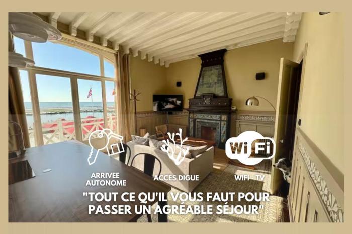 La Digue, Face mer, accès direct à la digue Wimereux