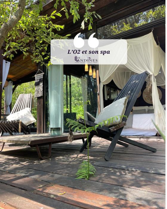 LO2 et son Spa, cabane de verre et de bois