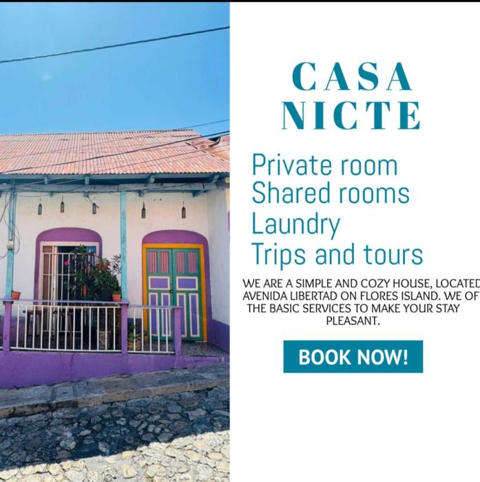 Private rooms at Casa Nicte, Flores Island