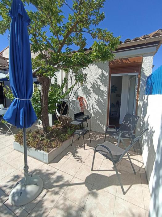 Maison de plage avec grande terrasse privée