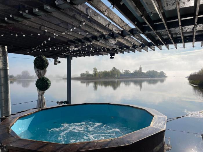 Houseboat on the water