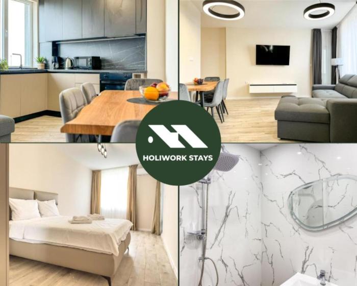 2BR Business Suite with FREE GYM, by Holiwork Stays