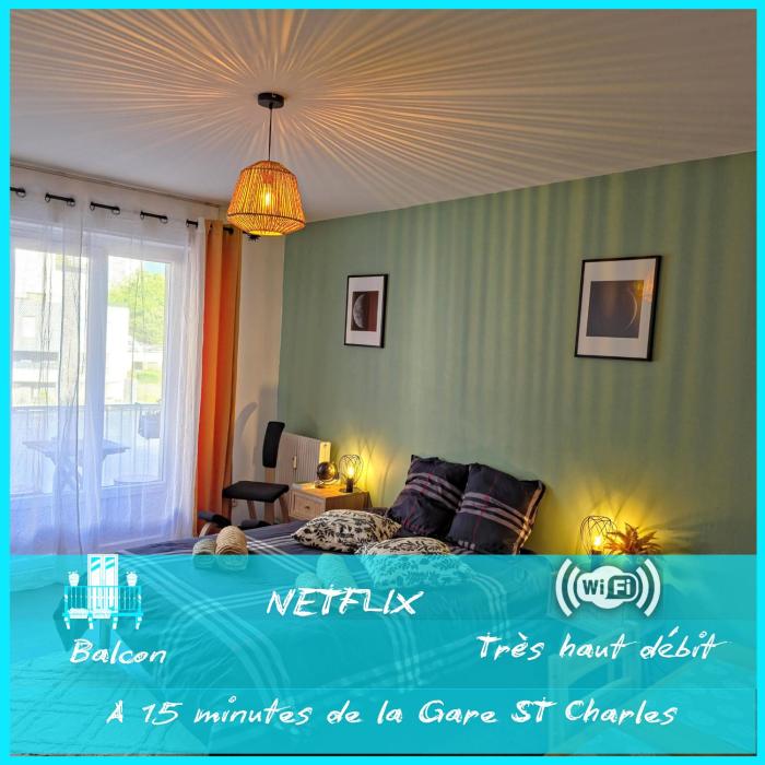 Le Letizia-Belle de mai-Balcon-Wifi-Parking-Netflix-Urban NestConciergerie