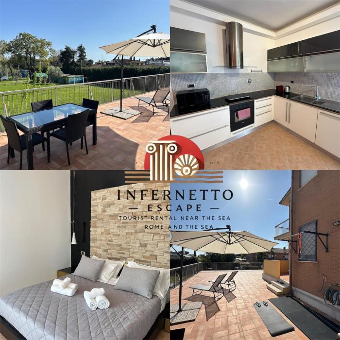 Roma Infernetto Escape apt 4 guest 1bedr 280mq terrace
