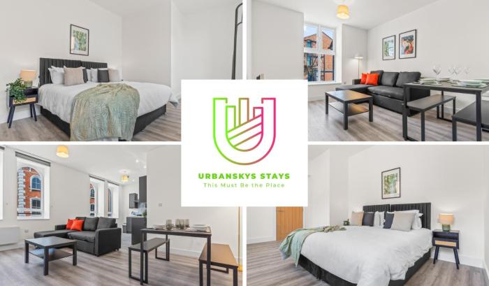 1BR Town Center Apartments, Fully Equipped with Modern Ammenities, mins walk from Train Station, University, Hospital, Restaurants, Contractors